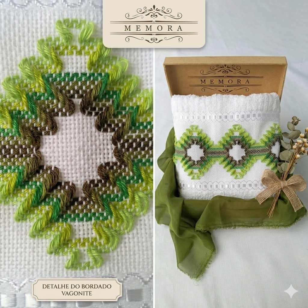 Bem-Estar Sereno: Toalha Karsten Bordada, Natura & Vela Artesanal - Imagem 3